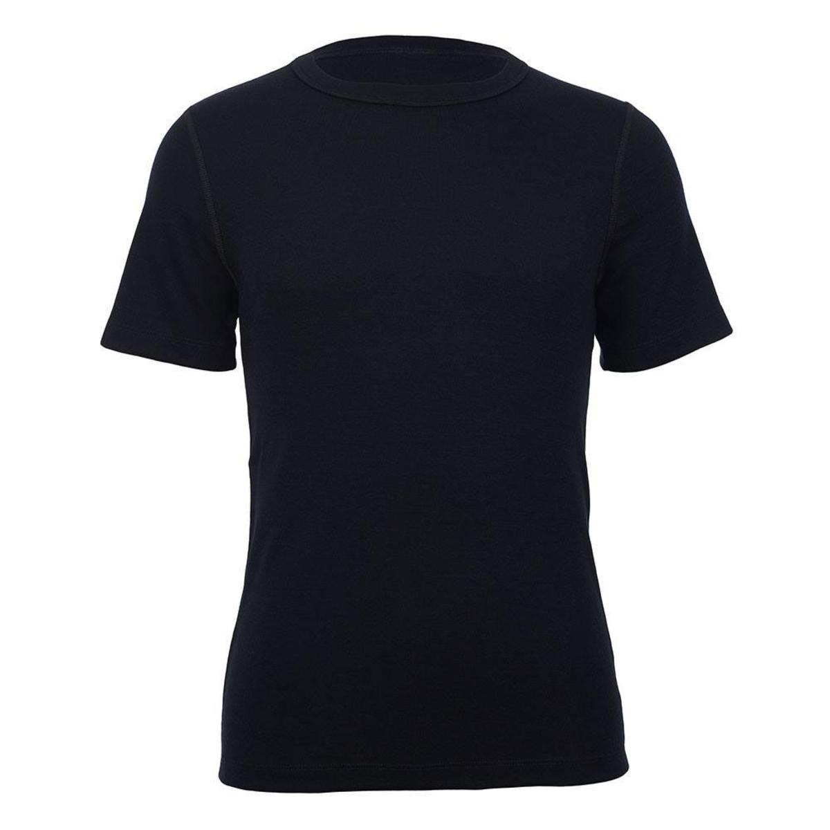 Merino Skins Unisex Short Sleeve Crew Neck - Black Merino Skins Unisex Short Sleeve Crew Neck - Black