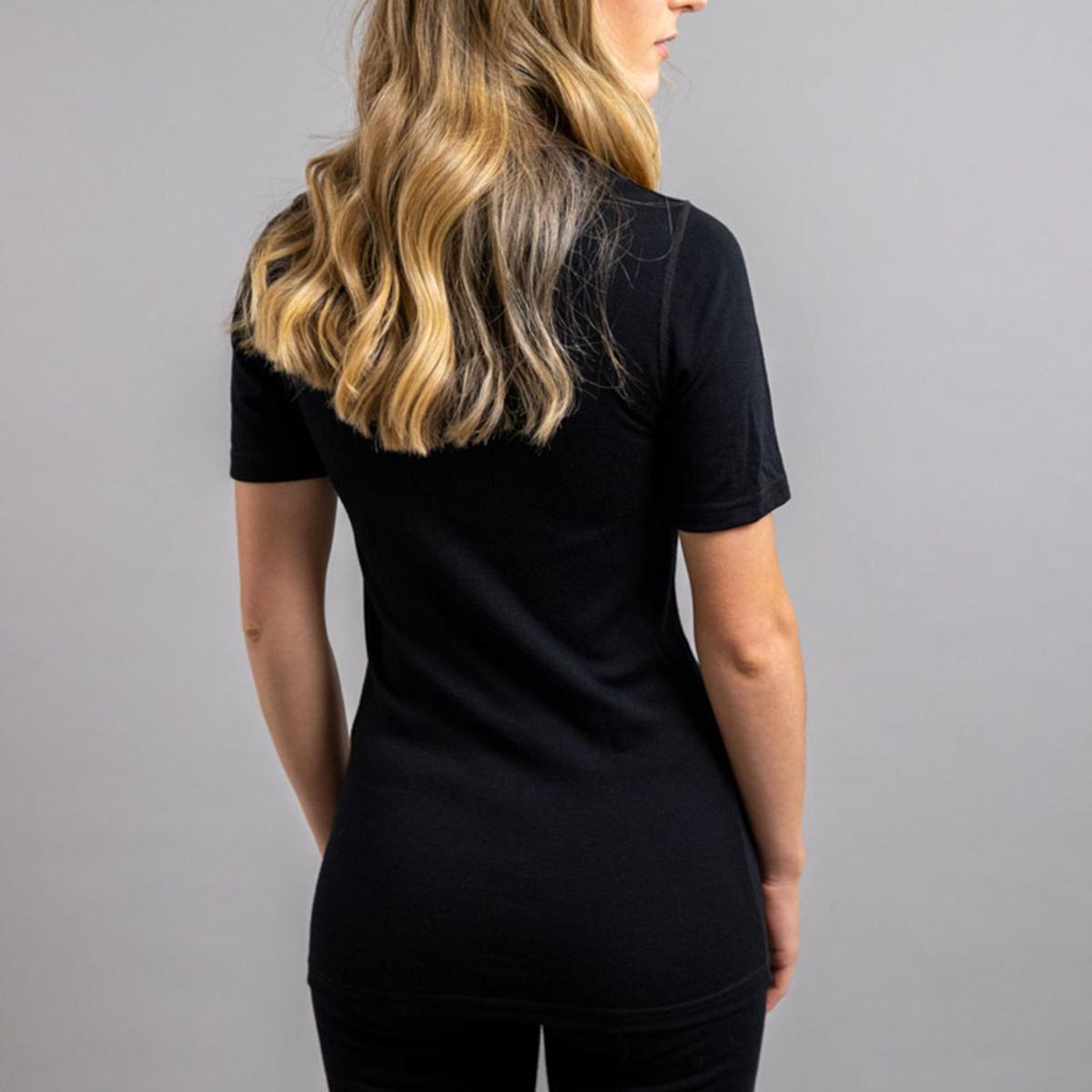 Merino Skins Unisex Short Sleeve Crew Neck - Black Merino Skins Unisex Short Sleeve Crew Neck - Black