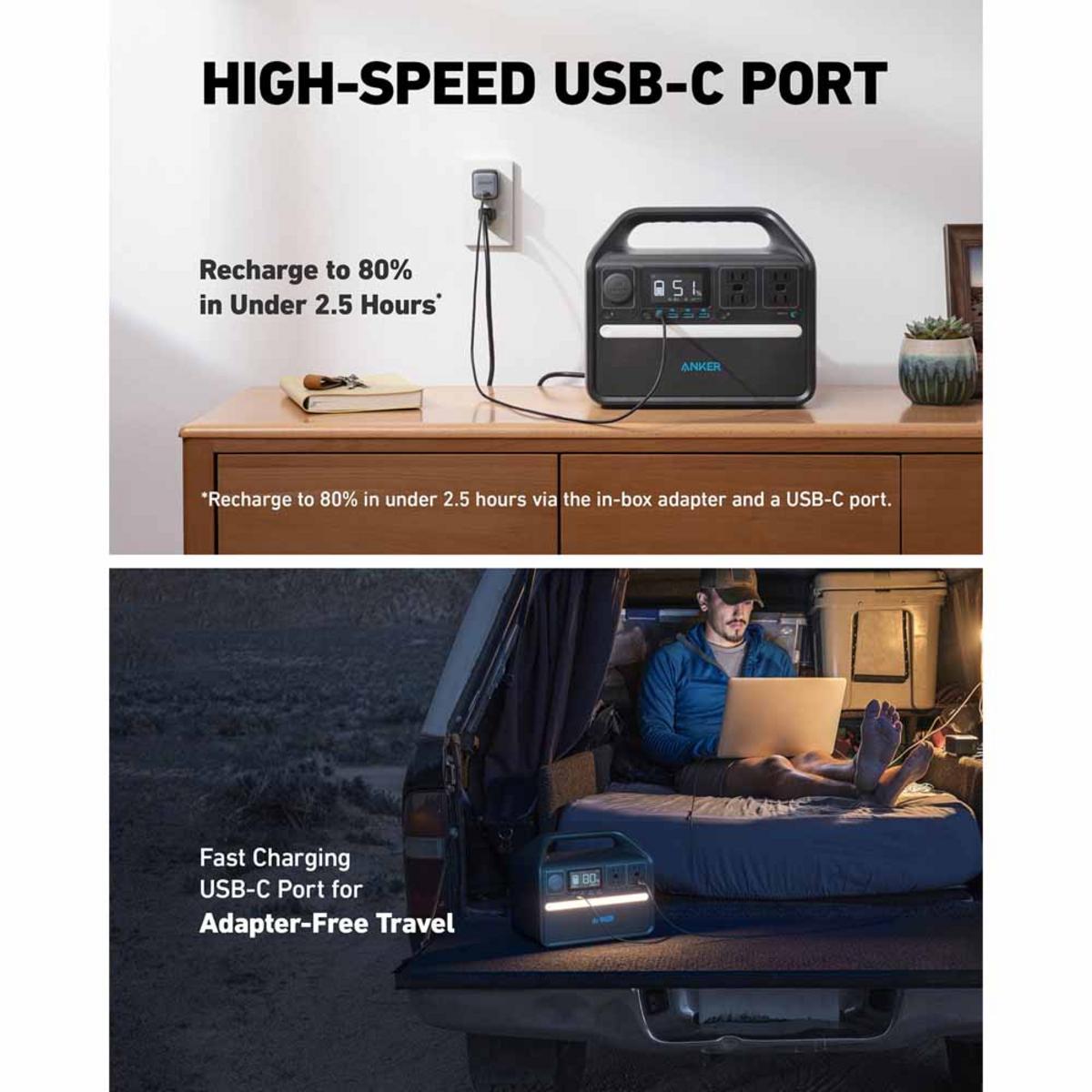 Anker PowerHouse 535 Portable Power Station - 512Wh/500W Anker PowerHouse 535 Portable Power Station - 512Wh/500W