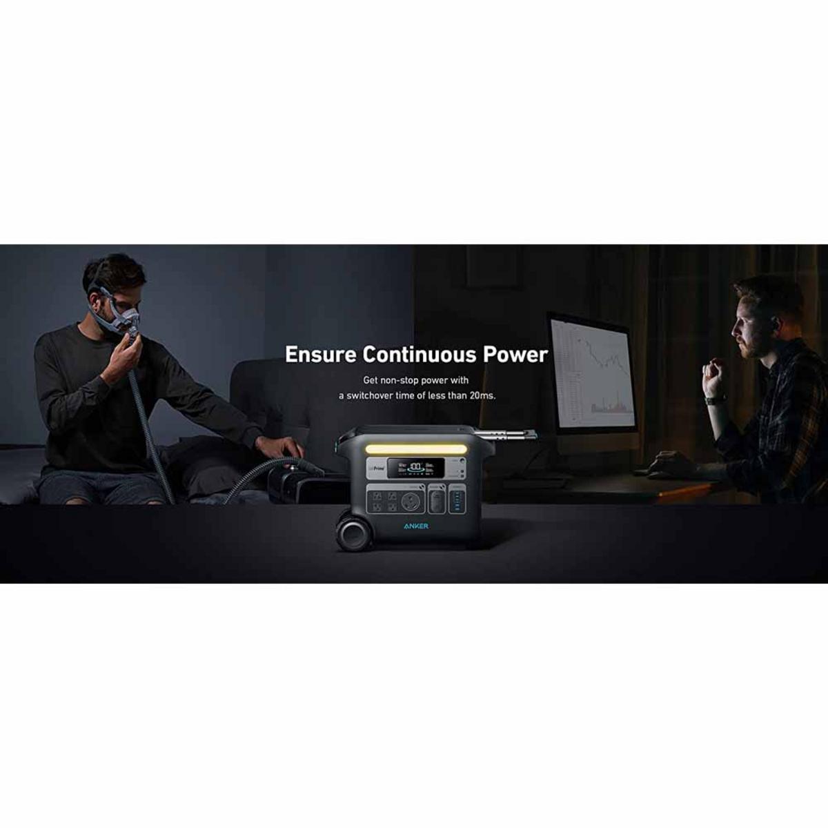 Anker Solar Generator 767 - PowerHouse 2048Wh with 3 x 100W Solar Panels Anker Solar Generator 767 - PowerHouse 2048Wh with 3 x 100W Solar Panels