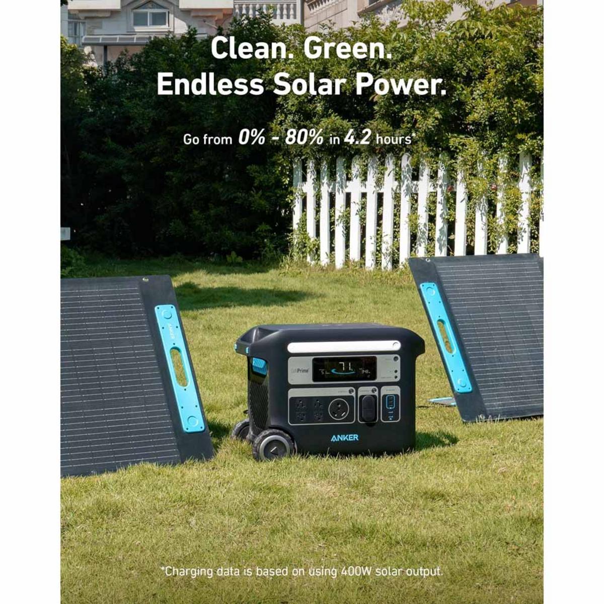 Anker Solar Generator 767 - PowerHouse 2048Wh with 3 x 200W Solar Panels Anker Solar Generator 767 - PowerHouse 2048Wh with 3 x 200W Solar Panels