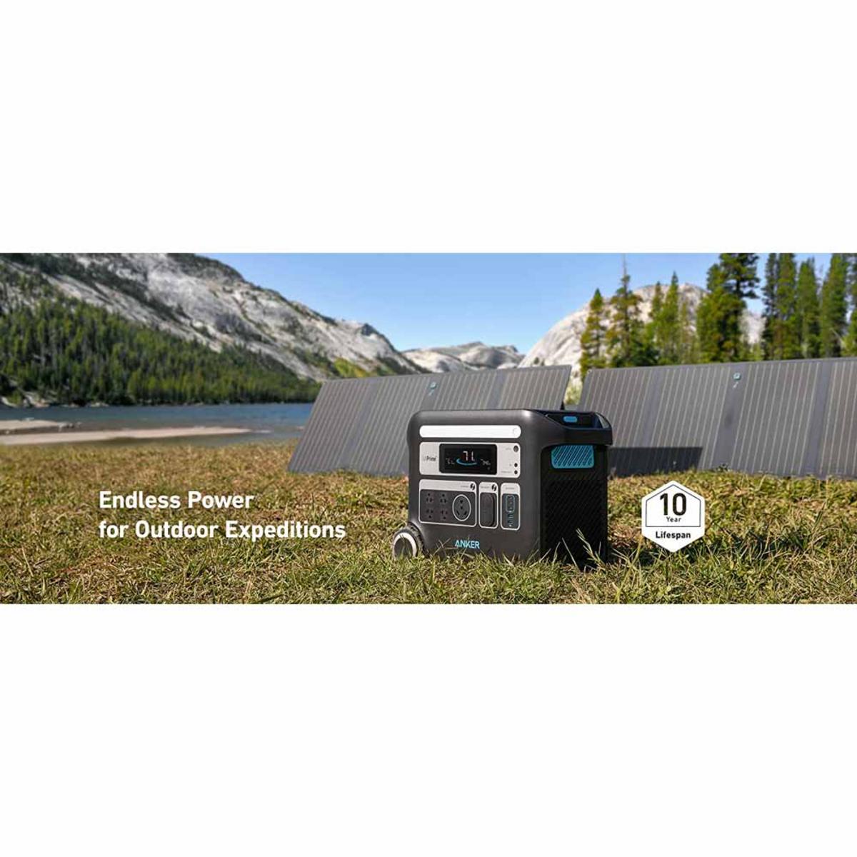 Anker Solar Generator 767 - PowerHouse 2048Wh with 3 x 100W Solar Panels Anker Solar Generator 767 - PowerHouse 2048Wh with 3 x 100W Solar Panels