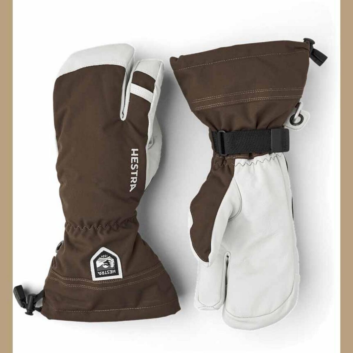Hestra Heli Army Leather 3-Finger Winter Mitten Hestra Heli Army Leather 3-Finger Winter Mitten