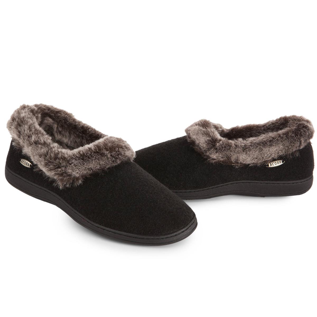 Acorn Women's Chinchilla Collar Slippers Acorn Women's Chinchilla Collar Slippers