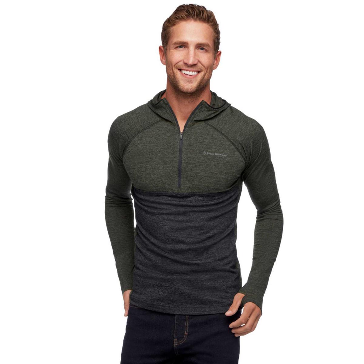 Black Diamond Men's Solution 150 Merino Baselayer Crew Half Zip Hoody Black Diamond Men's Solution 150 Merino Baselayer Crew Half Zip Hoody