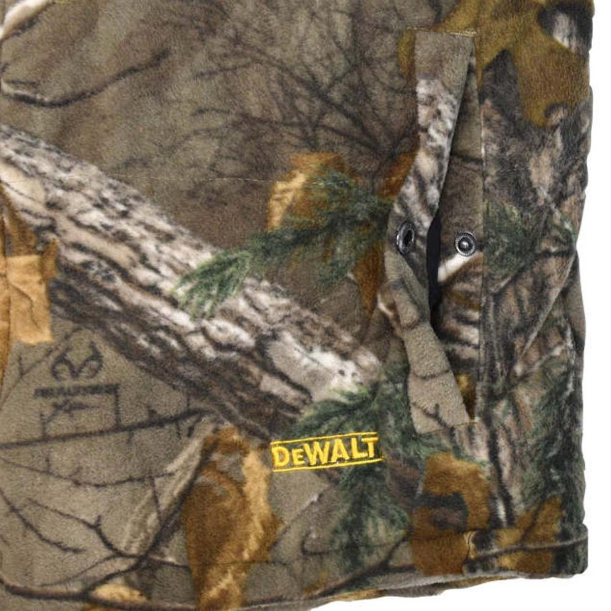 DeWalt Realtree Xtra Men's Camouflage Fleece Heated Vest with Battery DeWalt Realtree Xtra Men's Camouflage Fleece Heated Vest with Battery