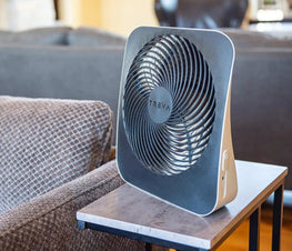 O2Cool Treva 10" Battery Operated Portable Fin Fan with AC Adapter