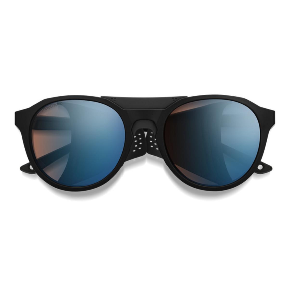 Smith Optics Venture Sunglasses ChromaPop Glacier Photochromic Copper Blue Mirror - Matte Black Frame Smith Optics Venture Sunglasses ChromaPop Glacier Photochromic Copper Blue Mirror - Matte Black Frame