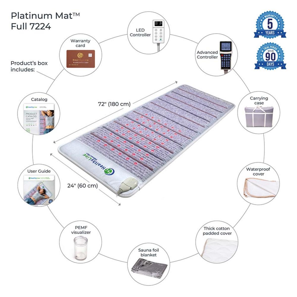 HealthyLine Platinum Mat Full 7224 Firm - Photon Advanced PEMF InfraMat Pro HealthyLine Platinum Mat Full 7224 Firm - Photon Advanced PEMF InfraMat Pro