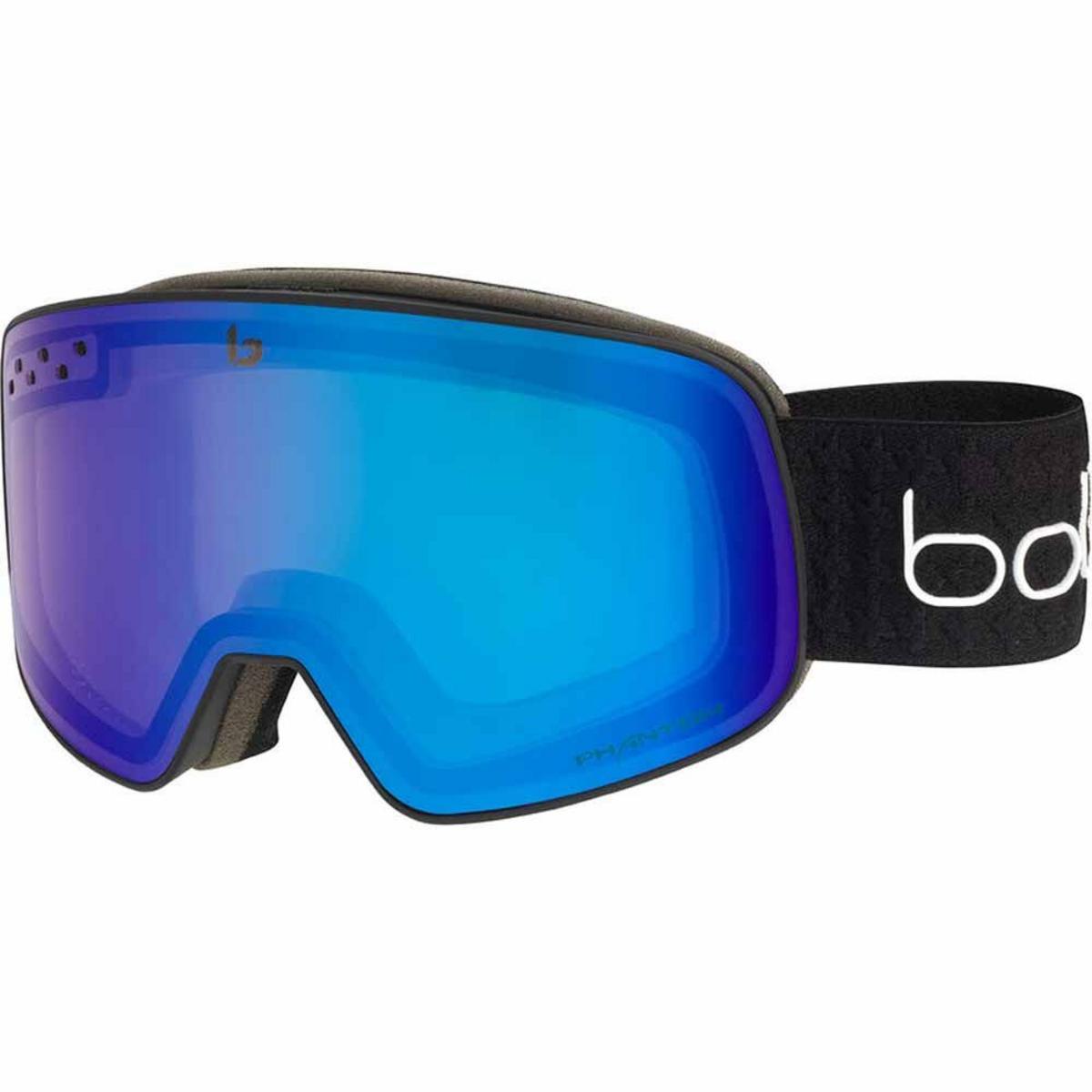 Bolle Nevada Goggle Black Cross Matte - Phantom+ Blue Semi-Polarized Photochromic Bolle Nevada Goggle Black Cross Matte - Phantom+ Blue Semi-Polarized Photochromic