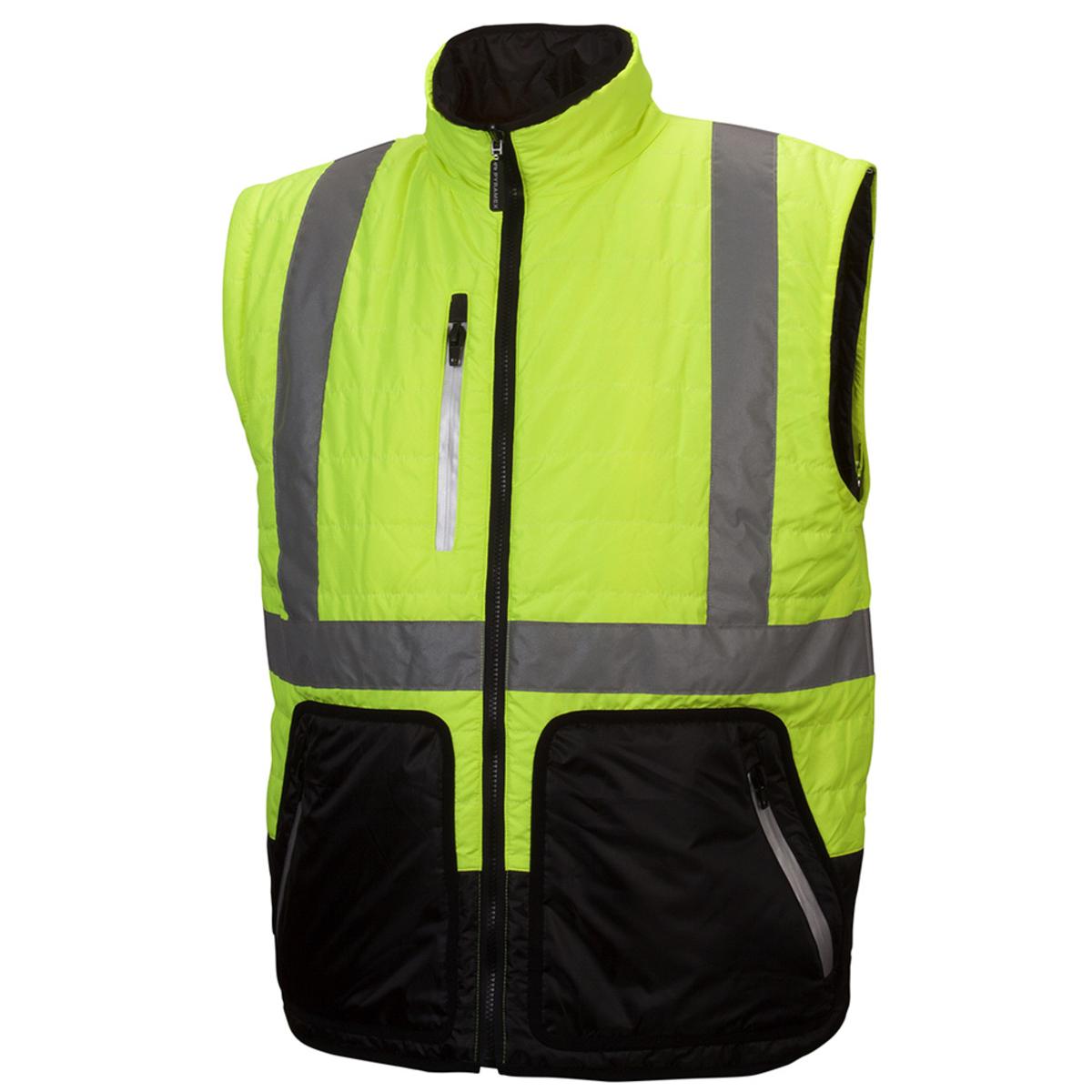 Pyramex Safety Winter Wear RJR33 Series Class 3 Hi-Vis Lime 4-in-1 Quilted Reversible Jacket Pyramex Safety Winter Wear RJR33 Series Class 3 Hi-Vis Lime 4-in-1 Quilted Reversible Jacket