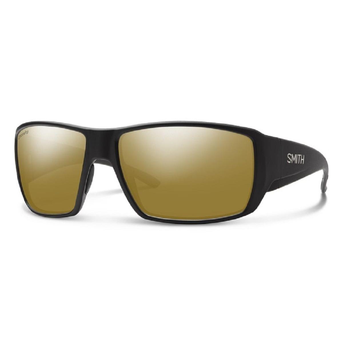 Smith Optics Guide's Choice Sunglasses ChromaPop Glass Polarized Bronze Mirror - Matte Black Frame Smith Optics Guide's Choice Sunglasses ChromaPop Glass Polarized Bronze Mirror - Matte Black Frame