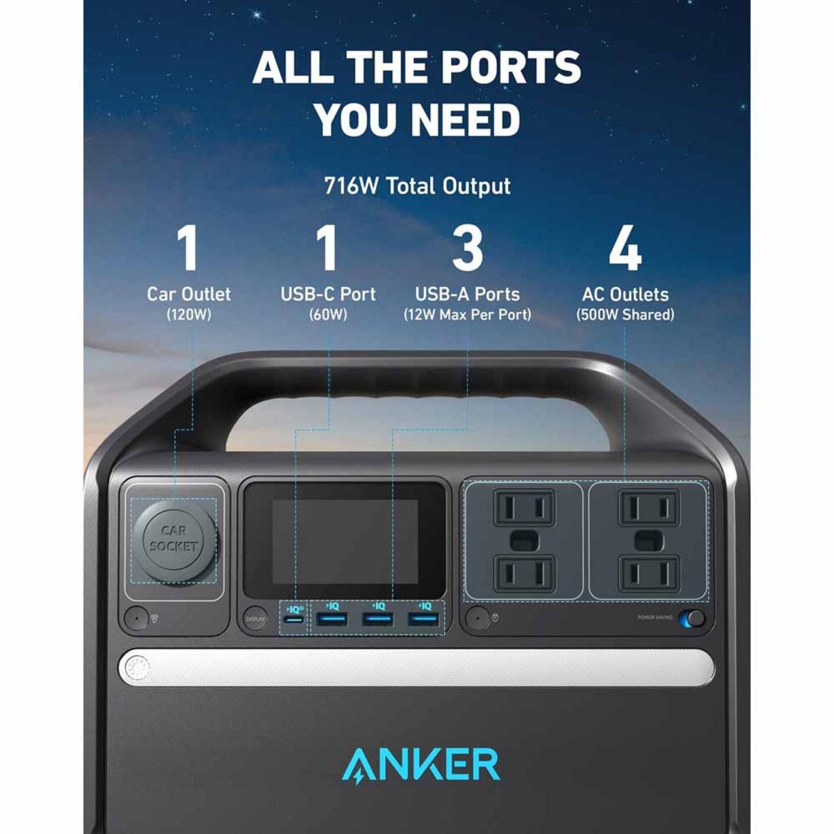 Anker 535 Solar Generator - PowerHouse 512Wh with 100W Solar Panel Anker 535 Solar Generator - PowerHouse 512Wh with 100W Solar Panel