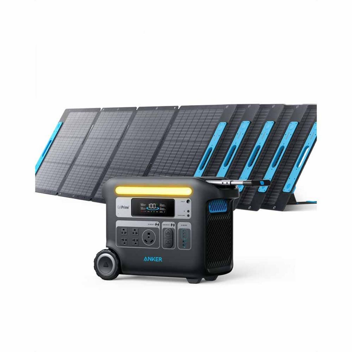 Anker Solar Generator 767 - PowerHouse 2048Wh with 5 x 200W Solar Panels Anker Solar Generator 767 - PowerHouse 2048Wh with 5 x 200W Solar Panels