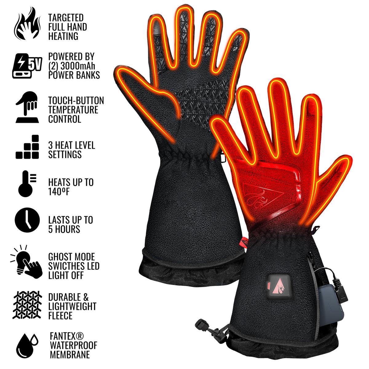 ActionHeat 5V Men's Slim Fit Fleece Heated Gloves ActionHeat 5V Men's Slim Fit Fleece Heated Gloves