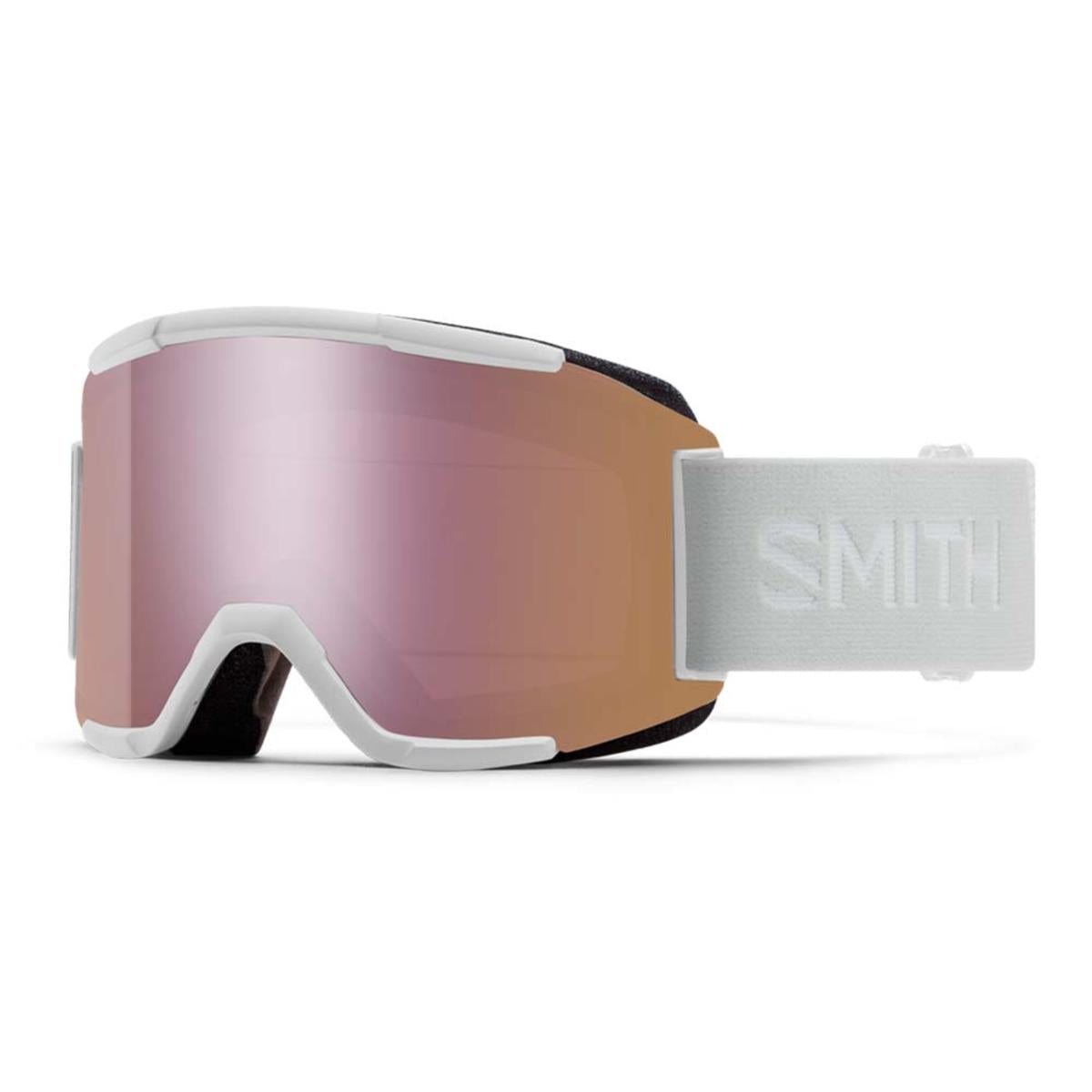 Smith Optics Squad Goggles Chromapop Everyday Rose Gold Mirror - White Vapor Frame Smith Optics Squad Goggles Chromapop Everyday Rose Gold Mirror - White Vapor Frame