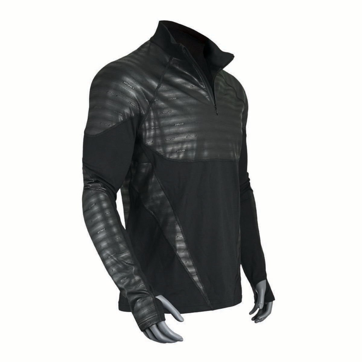 Seirus Men's Heatwave Mapped Long Sleeve 1/4 Zip Mock Top Seirus Men's Heatwave Mapped Long Sleeve 1/4 Zip Mock Top