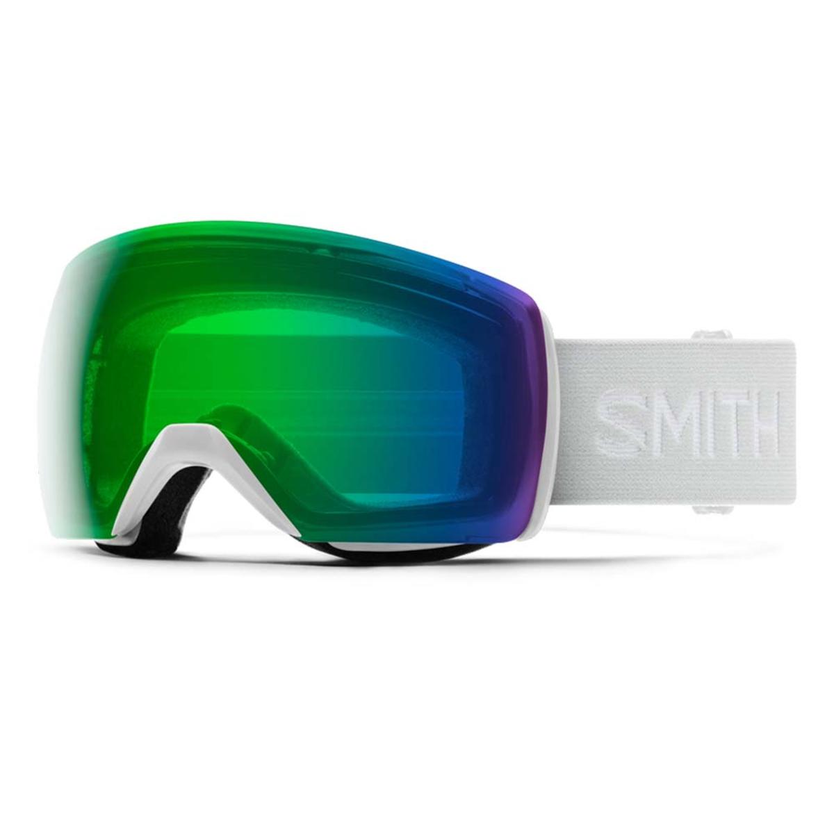 Smith Optics Skyline XL Goggles Chromapop Everyday Green Mirror - White Vapor Frame Smith Optics Skyline XL Goggles Chromapop Everyday Green Mirror - White Vapor Frame
