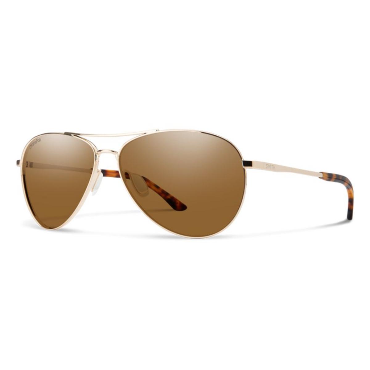 Smith Optics Langley 2 Sunglasses ChromaPop Polarized Brown - Gold Frame Smith Optics Langley 2 Sunglasses ChromaPop Polarized Brown - Gold Frame