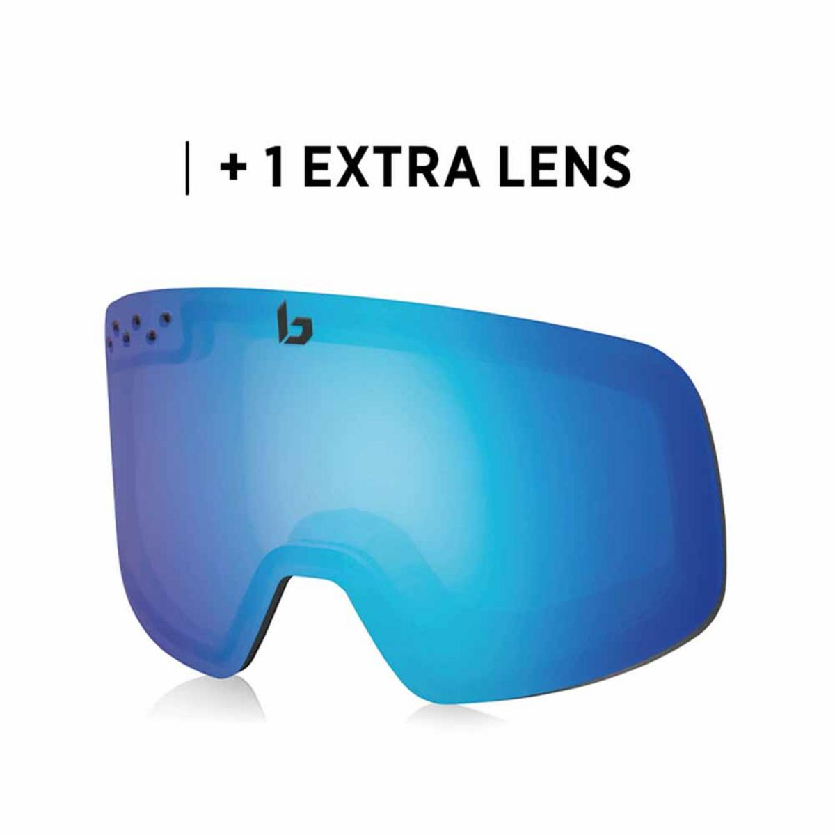 Bolle Nevada Neo Goggle Black Matte - Sunrise & Light Vermillon Blue Bolle Nevada Neo Goggle Black Matte - Sunrise & Light Vermillon Blue
