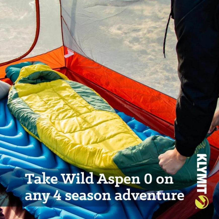 Klymit Wild Aspen 0 Sleeping Bag Large - Yellow