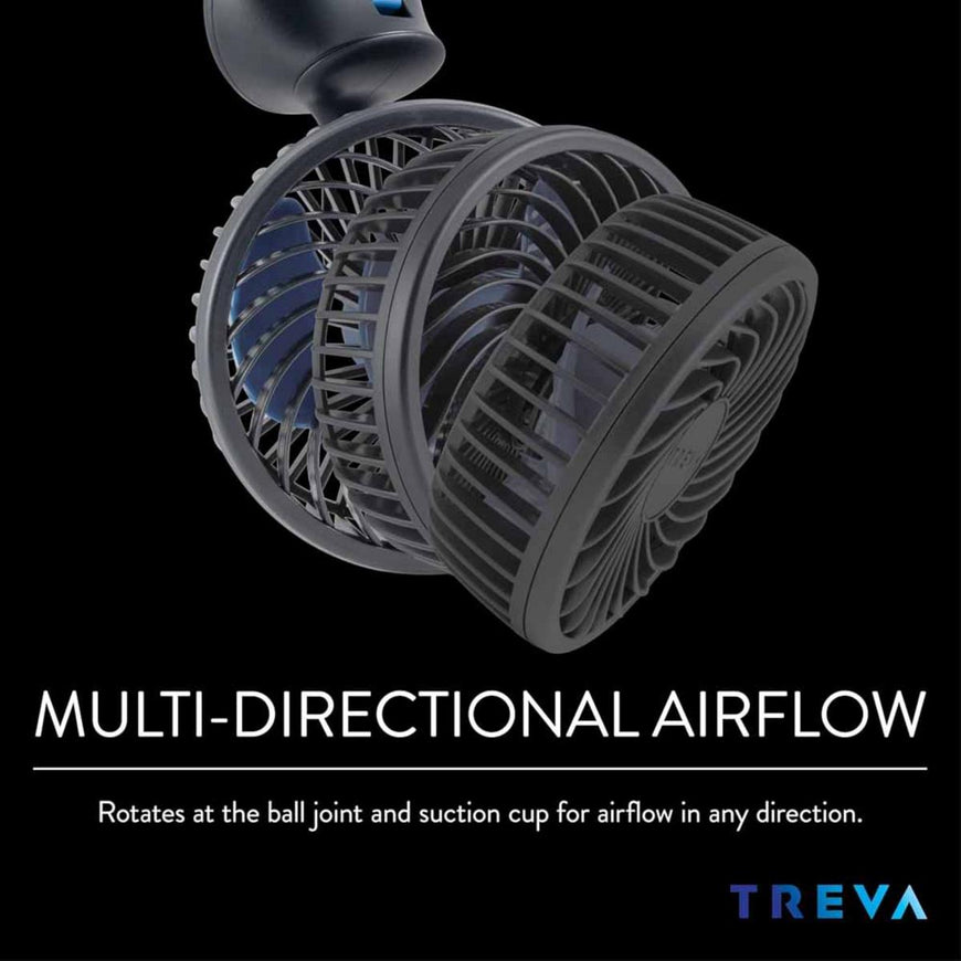 O2 Cool Treva 3.5 Inch USB Powered Fan with Suction Cup - Black