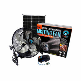 ExtremeMIST 3-n-1 Portable Misting Fan with Solar Panel, Mist Pump and 16ft Mist Line Attachment