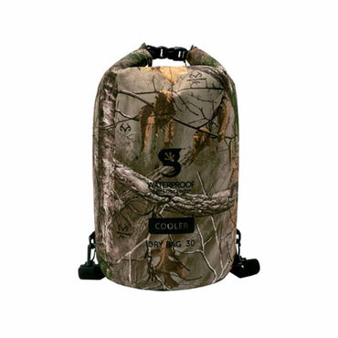 Geckobrands 30L Dry Bag Waterproof Cooler with Straps - Realtree Edge Camo