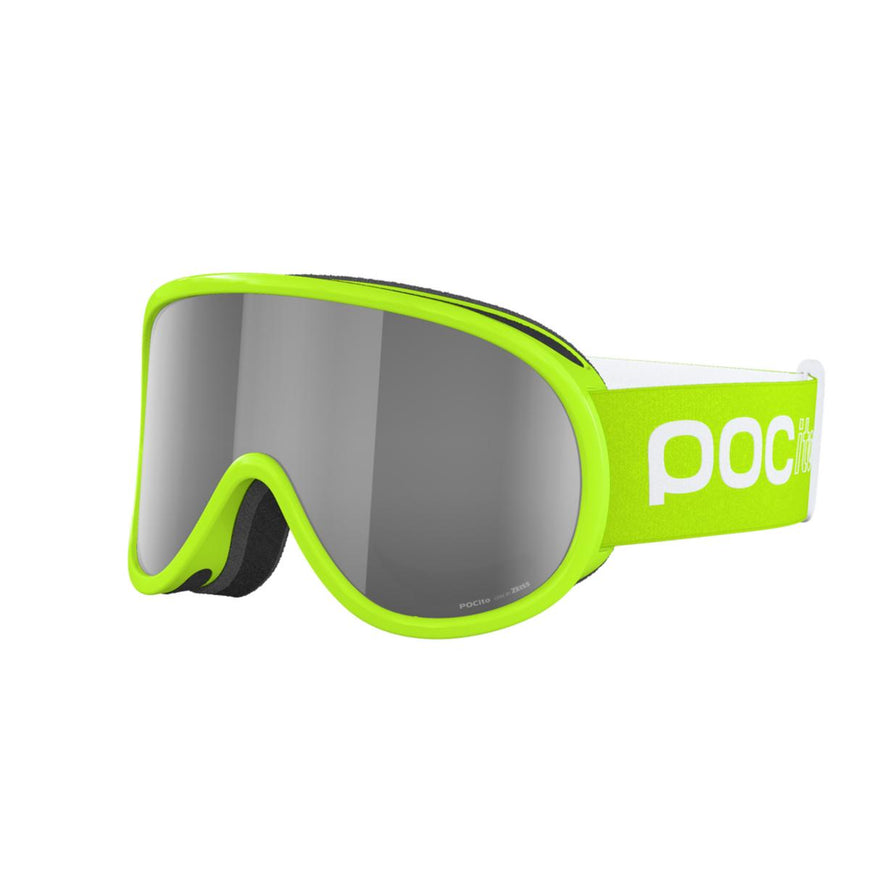 POC POCito Retina Kid's Ski Goggles Partly Sunny Silver Lens - Fluorescent Yellow/Green Frame