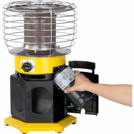 World Marketing Double Tank Portable 360Â° Indoor Outdoor Propane Heater - Black/Yellow