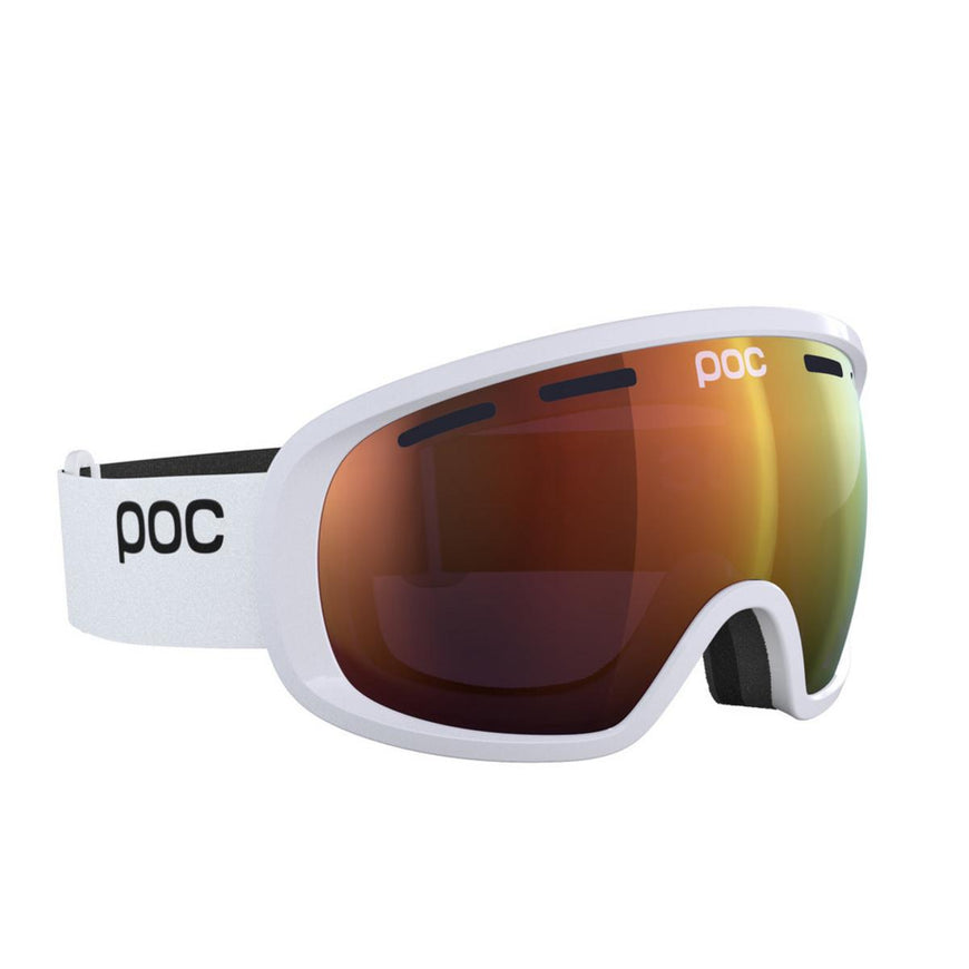 POC Fovea Ski Goggles Partly Sunny Orange Lens - Hydrogen White Frame