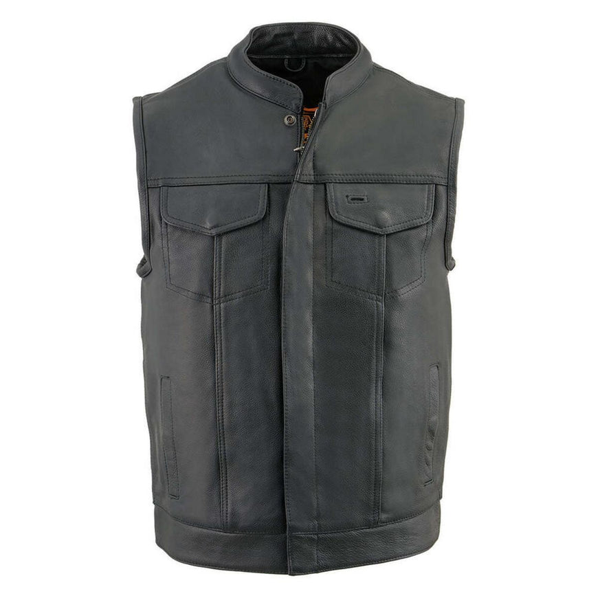 Milwaukee Leather Men's Cool-Tec Club Style Dual Closure Motorcycle Rider Vest