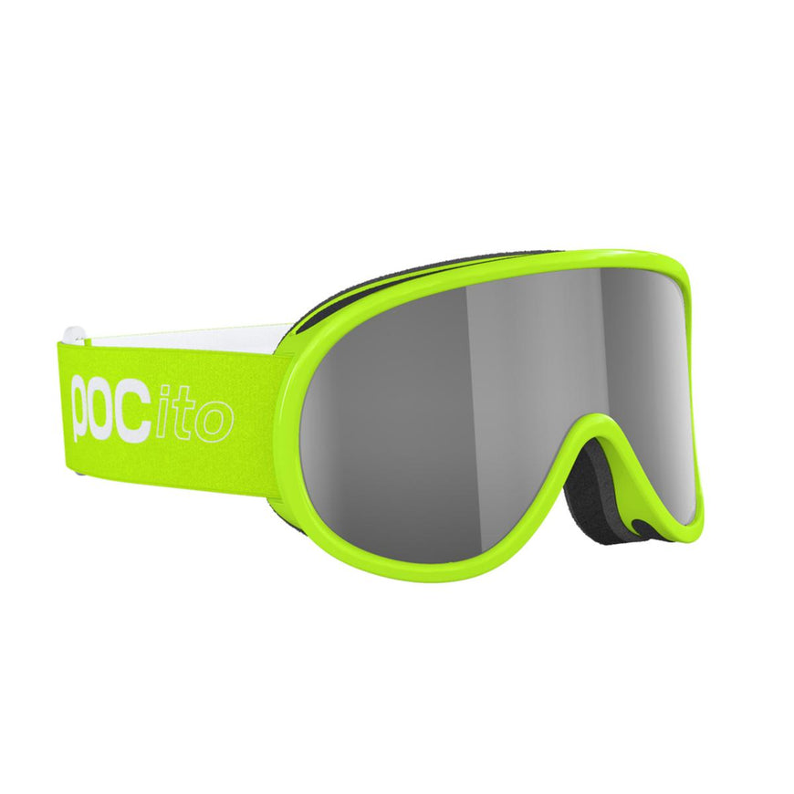 POC POCito Retina Kid's Ski Goggles Partly Sunny Silver Lens - Fluorescent Yellow/Green Frame