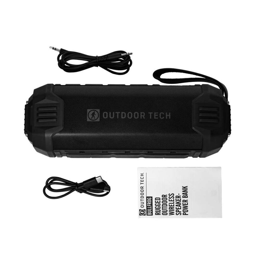 Outdoor Tech Bullfrog Rugged Bluetooth Speaker with 4000 mAh Power Bank - Black