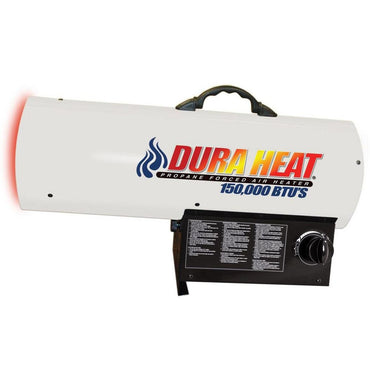 World Marketing 120K-150K BTU Propane(LP) Forced Air Heater - Continuous Ignition/White