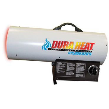 World Marketing 70K-125K BTU Propane(LP) Forced Air Heater - Continuous Ignition/White