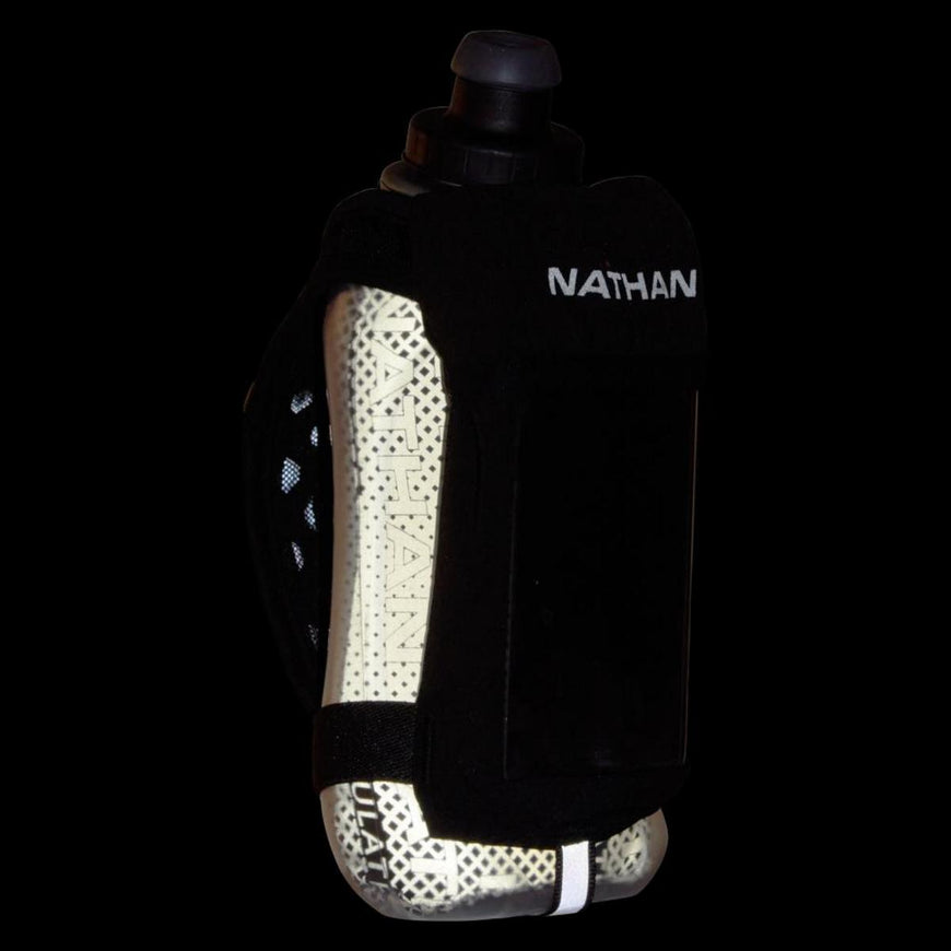 Nathan QuickSqueeze Plus View Insulated Handheld Bottle - 18oz/Black/Marine Blue