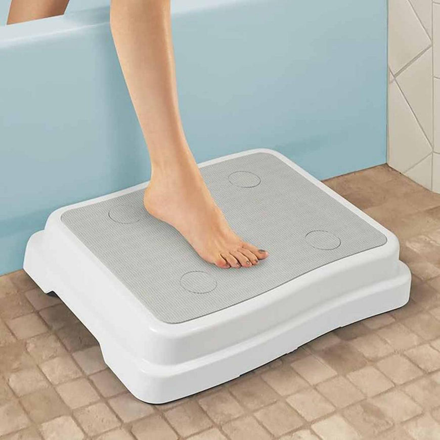 Jobar Deluxe Non-Slip Bath Step Safely into Bathtubs - White