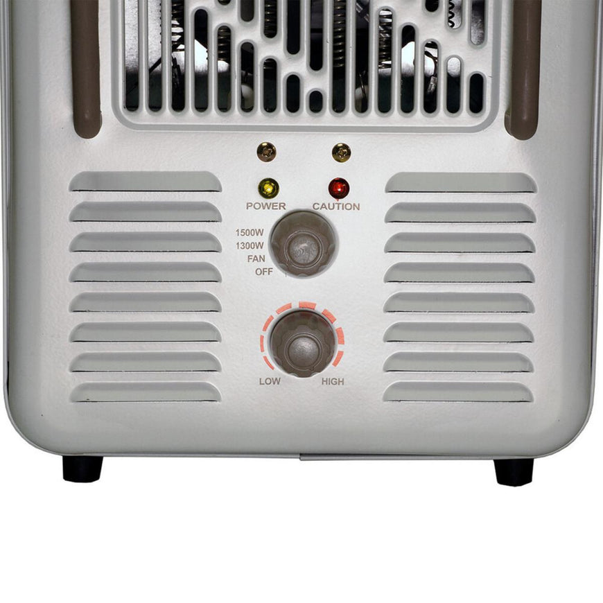 World Marketing Comfort Glow Milkhouse Style Electric Heater with 3-prong Grounded Plug - White