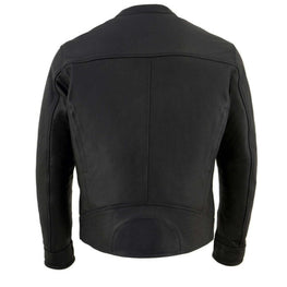 Milwaukee Leather Men's Cool-Tec Leather Scooter Style Motorcycle Jacket with Liner