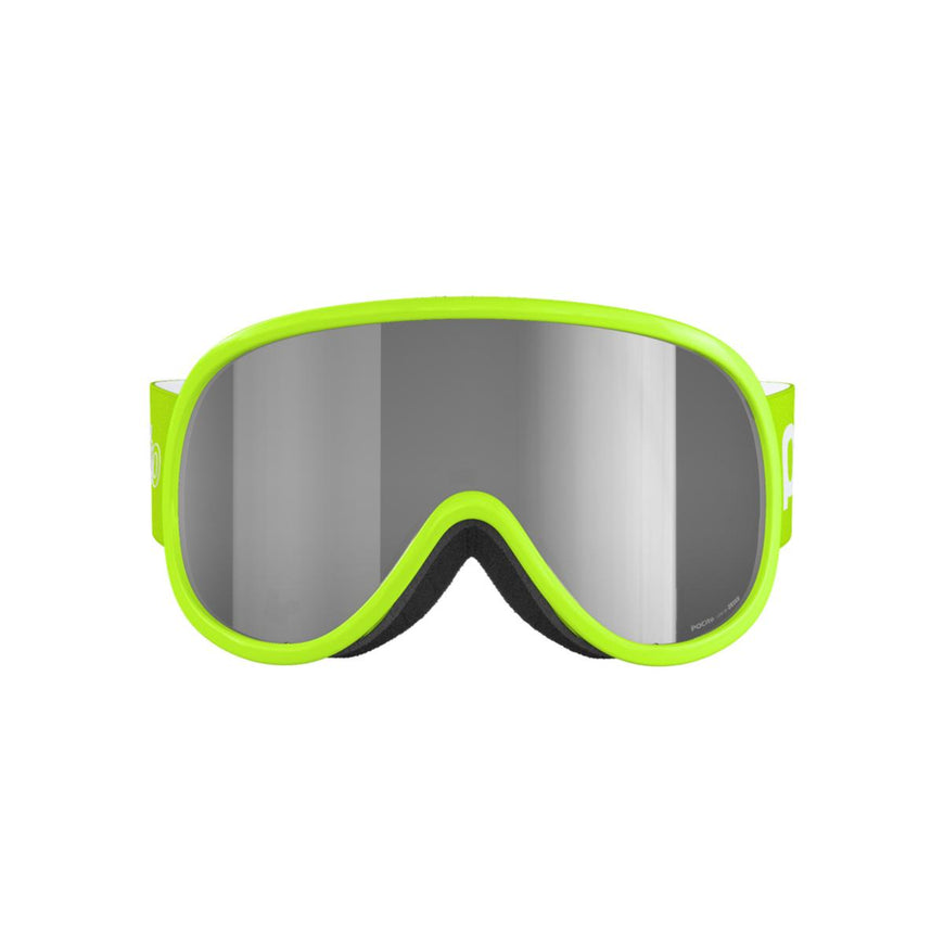 POC POCito Retina Kid's Ski Goggles Partly Sunny Silver Lens - Fluorescent Yellow/Green Frame