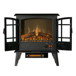 World Marketing Comfort Glow The Keystone Infrared Quartz Electric Stove - Black