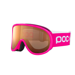 POC POCito Retina Kid's Ski Goggles Partly Sunny Light Orange Lens - Fluorescent Pink Frame