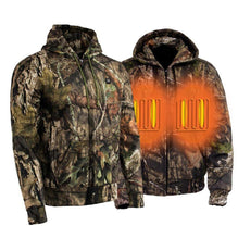 Nexgen Heat Men's Camouflaged Heated Zipper Hoodie with Battery