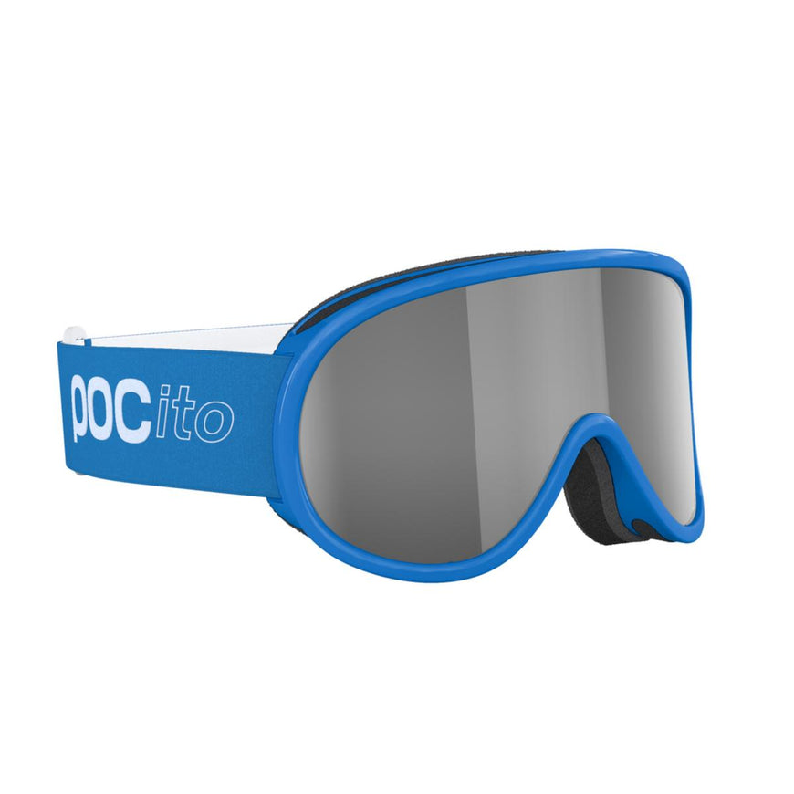 POC POCito Retina Kid's Ski Goggles Partly Sunny Silver Lens - Fluorescent Blue Frame