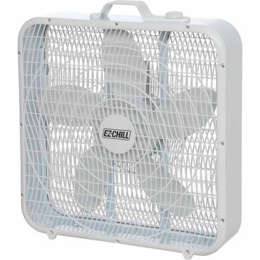 EZ Chill 20" 3-Speed Box Fan with Carry Handle - White