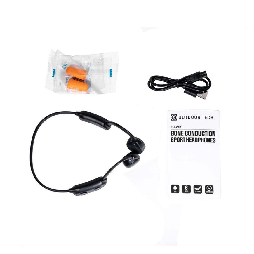 Outdoor Tech Hawk Bone Conduction Headphone - Black
