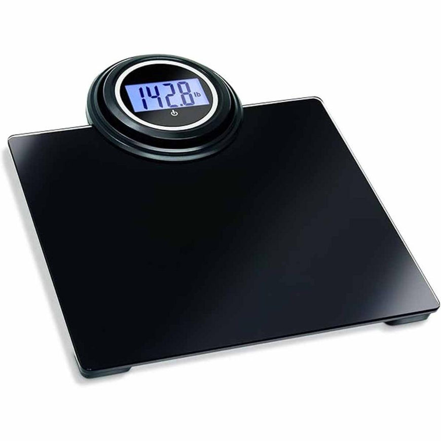 Jobar International Digital Body Weight Bathroom Scale with Extendable Display - Black