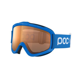 POC POCito Iris Kid's Ski Goggles Partly Sunny Light Orange Lens - Fluorescent Blue Frame