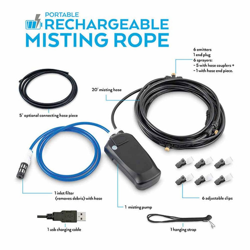 O2 Cool Treva Misting Rope
